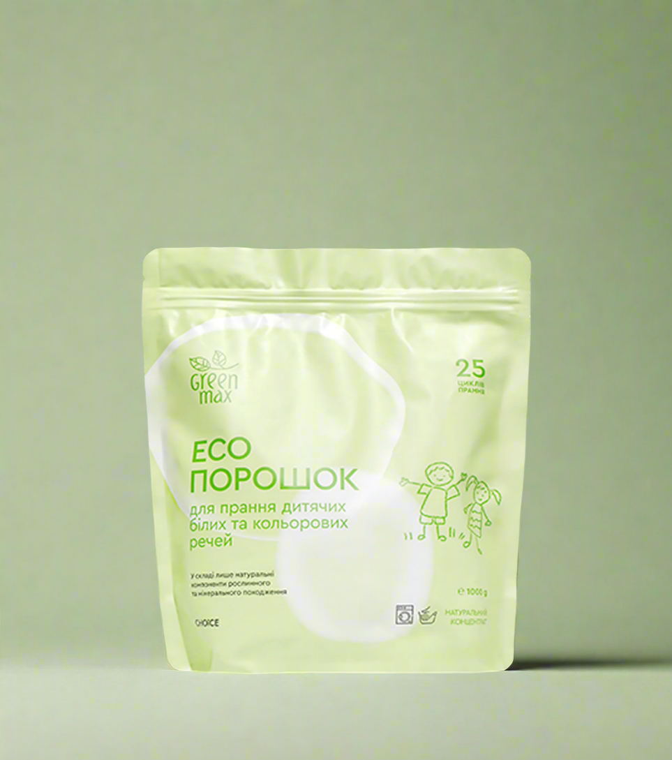 ЕКОПОРОШОК ДЛЯ ПРАННЯ ДИТЯЧИХ БІЛИХ ТА КОЛЬОРОВИХ РЕЧЕЙ від CHOICE